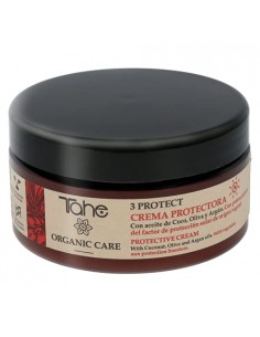 Tahe Organic Care 3 Protect Crema Capilar Protectora con Protección Solar y UV | Crema de pelo Aceite de Coco - Oliva - Argán, 3