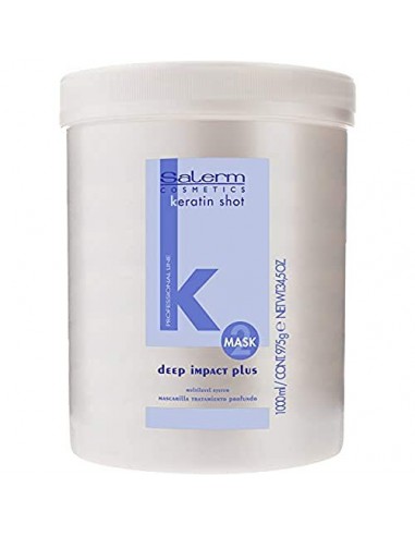 Salerm Cosmetics Keratin Shot Deep Impact Plus Mascarilla - Blanco, 1000 ml