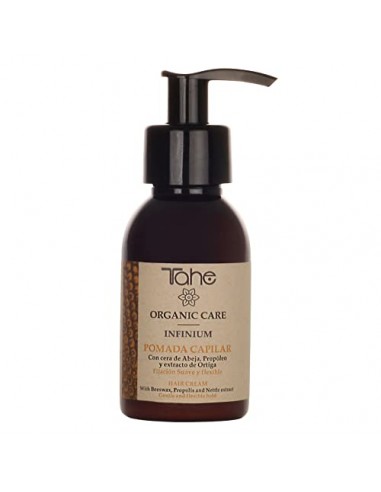 Tahe Organic Care Pomada Capilar/Cera de Pelo Infinium de Fijación Suave y Flexible, Sin Residuos 100 ml