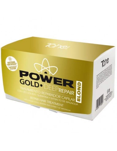 Tahe Deep Repair Blond Power Gold Mask Reparador Capilar Anti-Encrespamiento y Neutralizador de Color con Oro Líquido y Keratina