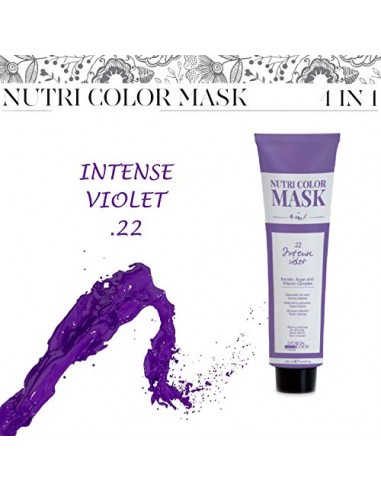 DESIGN LOOK NUTRI Color Mask 4 IN 1 Intense Violet 120ML, Único, Estándar